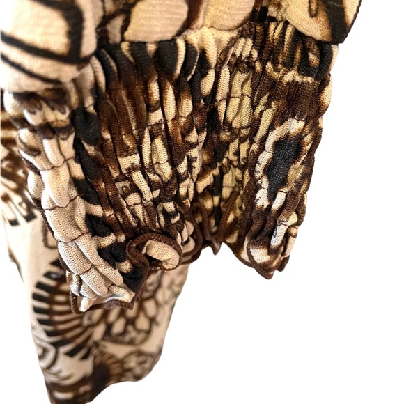 Layered ruched print tunic w/camisole - Picture 4 of 6